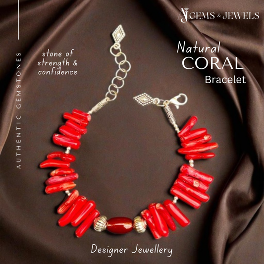 Natural Coral Bracelet – The Stone of Strength & Protection!