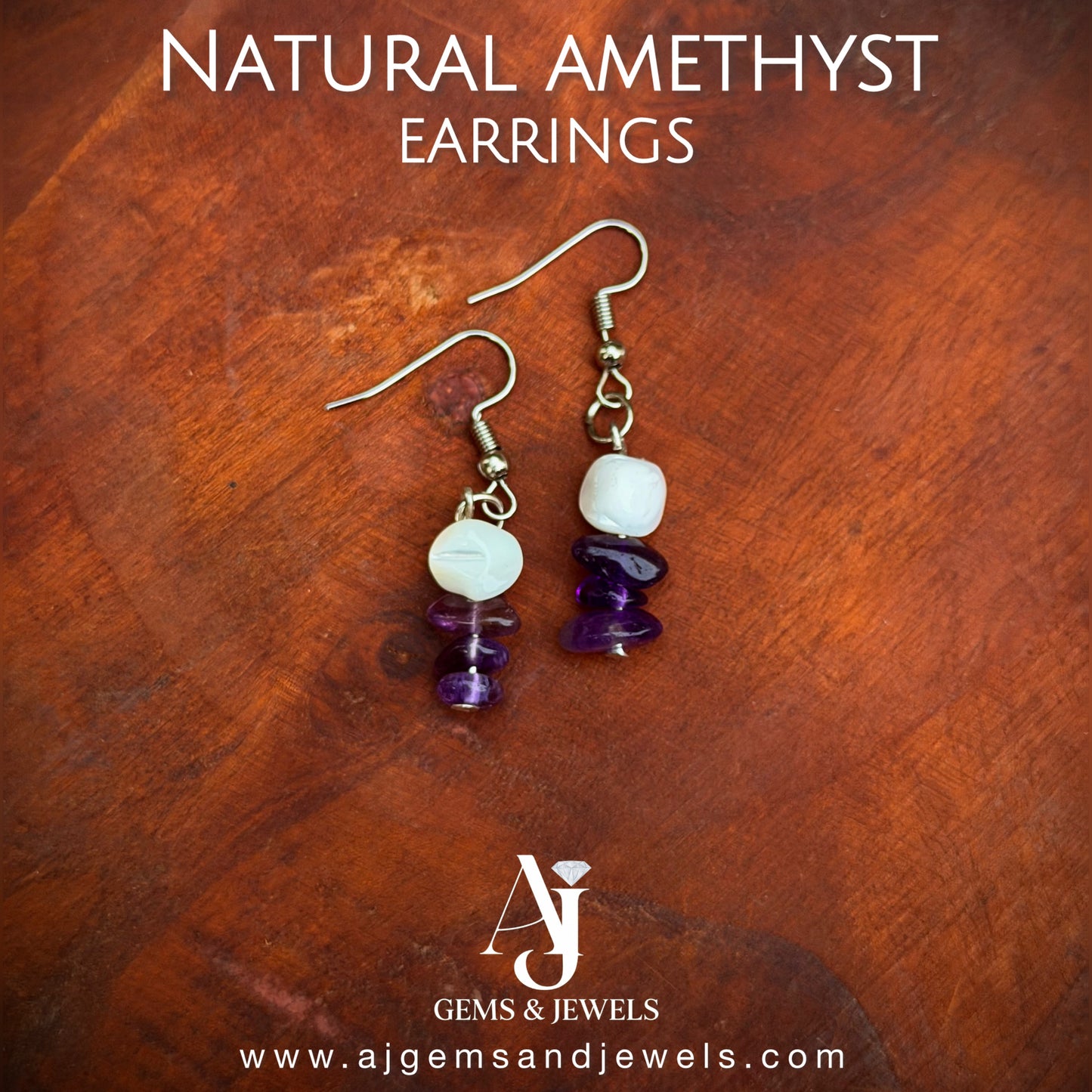 Natural Amethyst Earrings