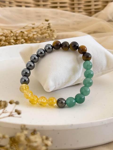 Money Magnet Bracelet – Citrine, Pyrite, Green Aventurine, Hematite & Tiger’s Eye | Wealth, Luck & Abundance