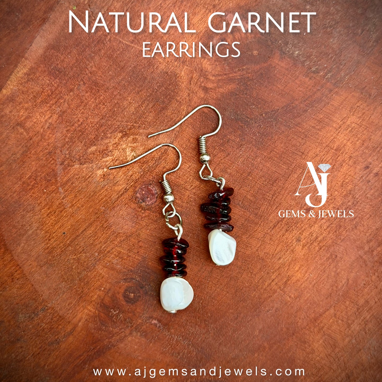Natural Garnet Earrings