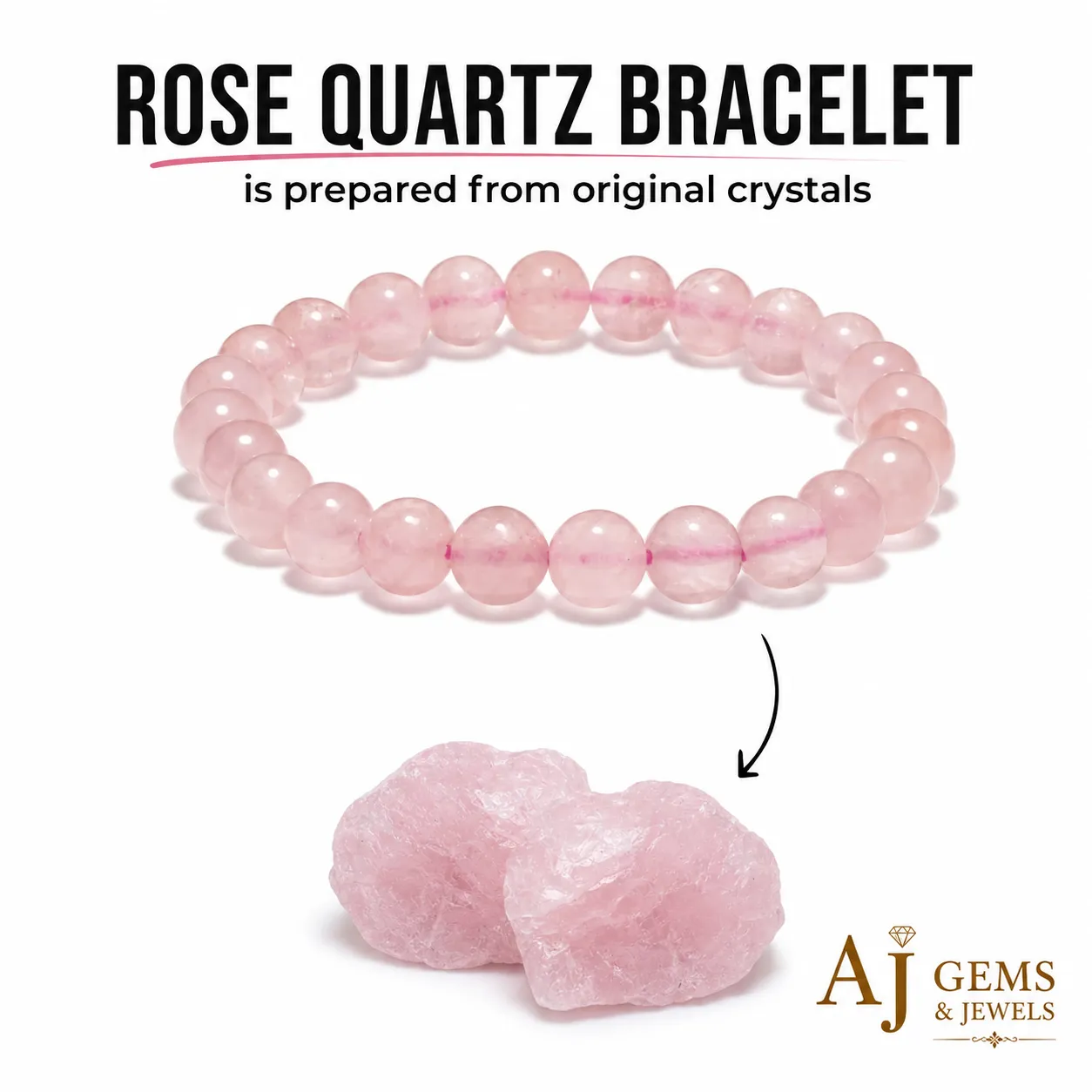 Natural Rose Quartz Bracelet