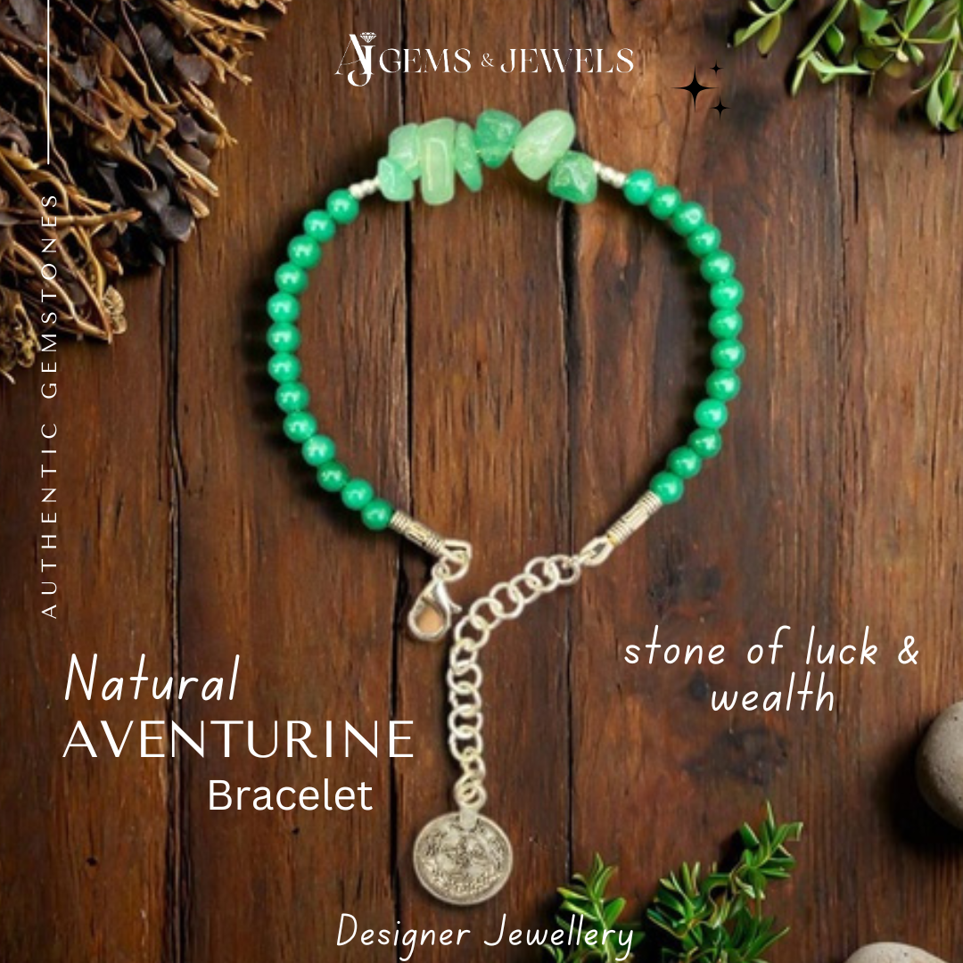 Natural Aventurine Bracelet – Stone of Prosperity, Healing & Opportunity!
