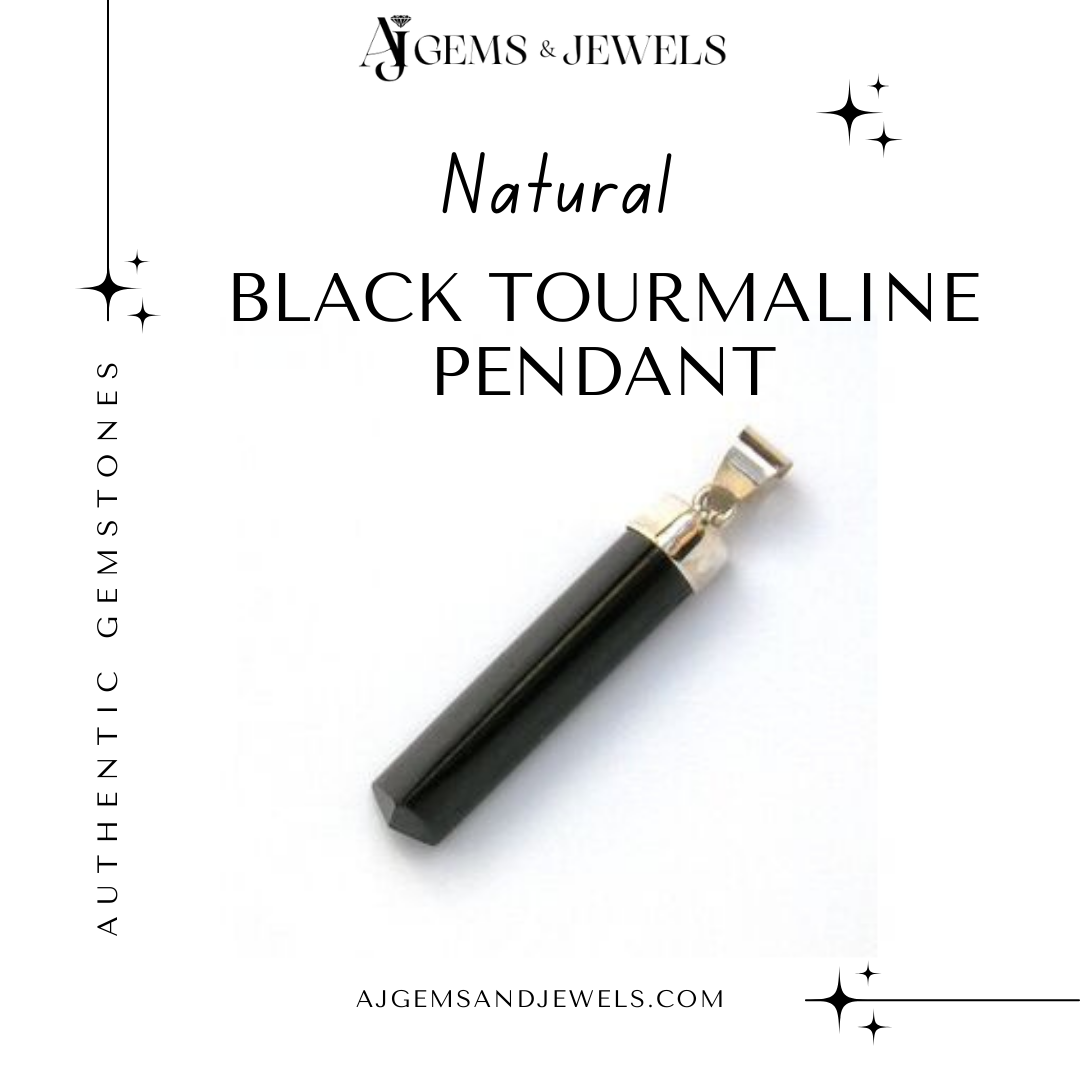 Natural Black Tourmaline Pendant