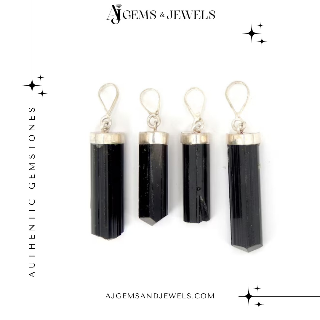 Natural Black Tourmaline Pendant