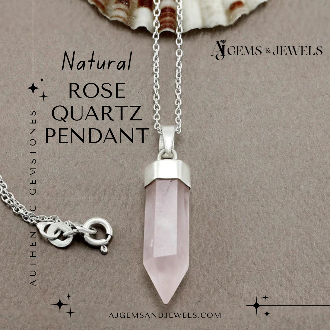 Natural Rose Quartz Pendant