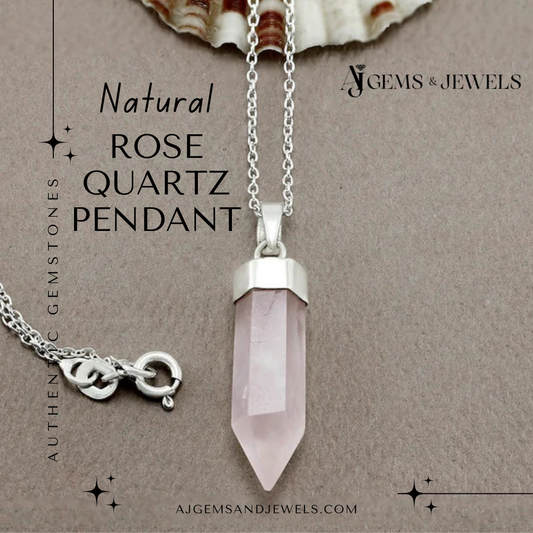 Natural Rose Quartz Pendant