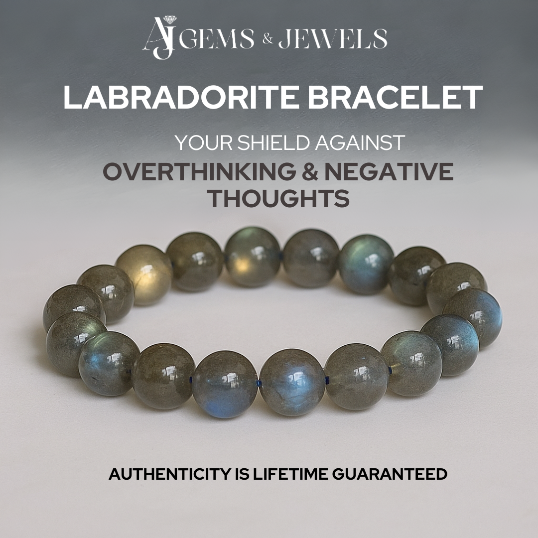 NATURAL LABRADORITE BRACELET - YOUR SHIELD AGAINST OVERTHINKING AND NEGATIVE ENERGIES
