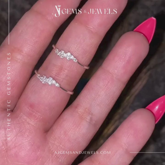 Moissanite Diamond Ring, made with pure 925 sterling silver