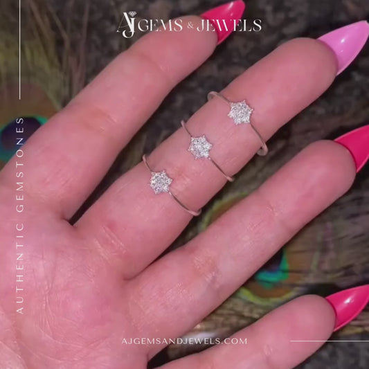 Moissanite Diamond Ring, made with pure 925 sterling silver