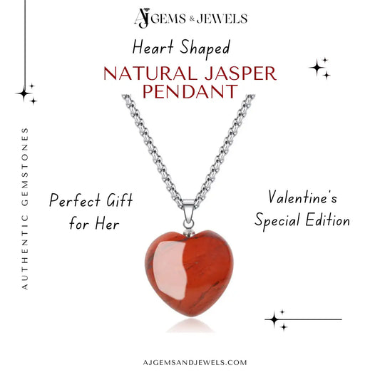 Natural Heart-Shaped Jasper Pendant
