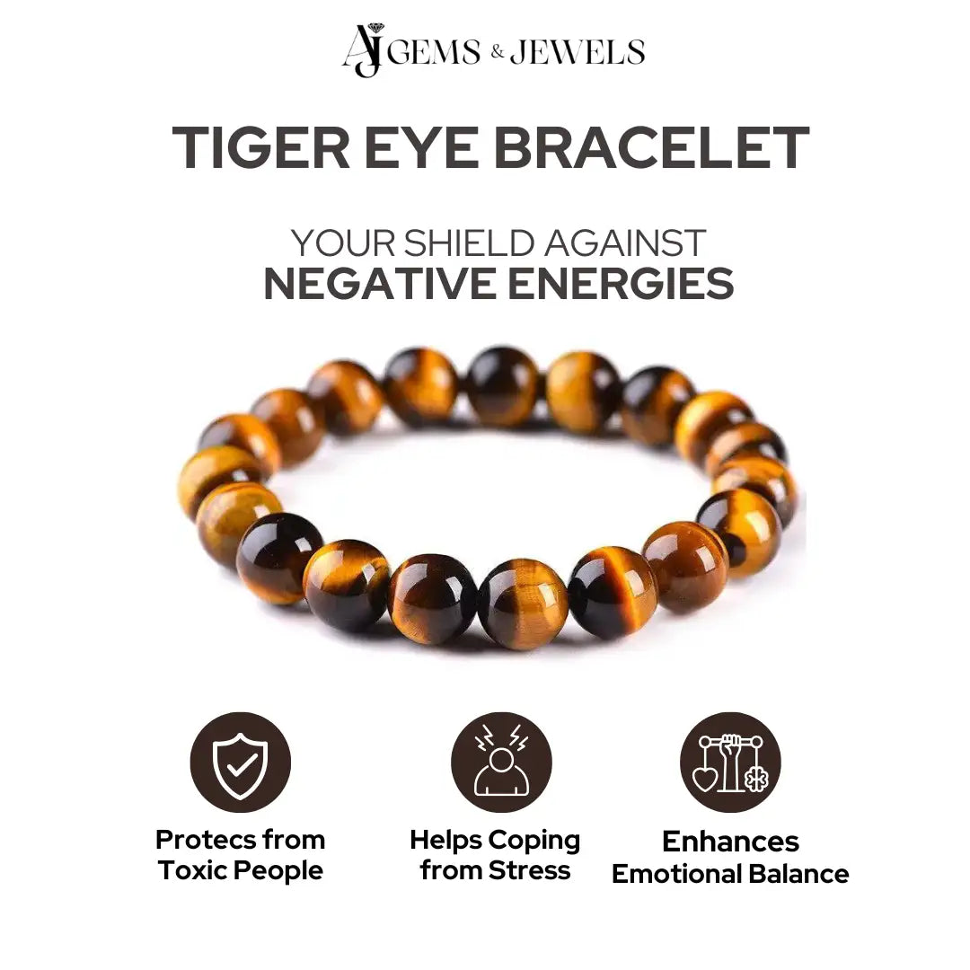 Natural Tiger Eye Bracelet - Your shield Against Negative Energies