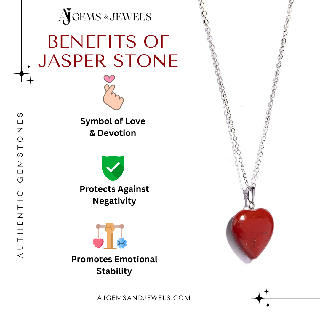 Natural Heart-Shaped Jasper Pendant