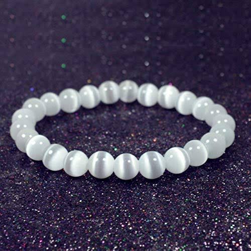 Selenite Cat’s Eye Bracelet – Cleansing, Protection & Inner Peace