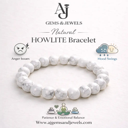 Natural Howlite Bracelet – Calm Anger & Control Mood Swings