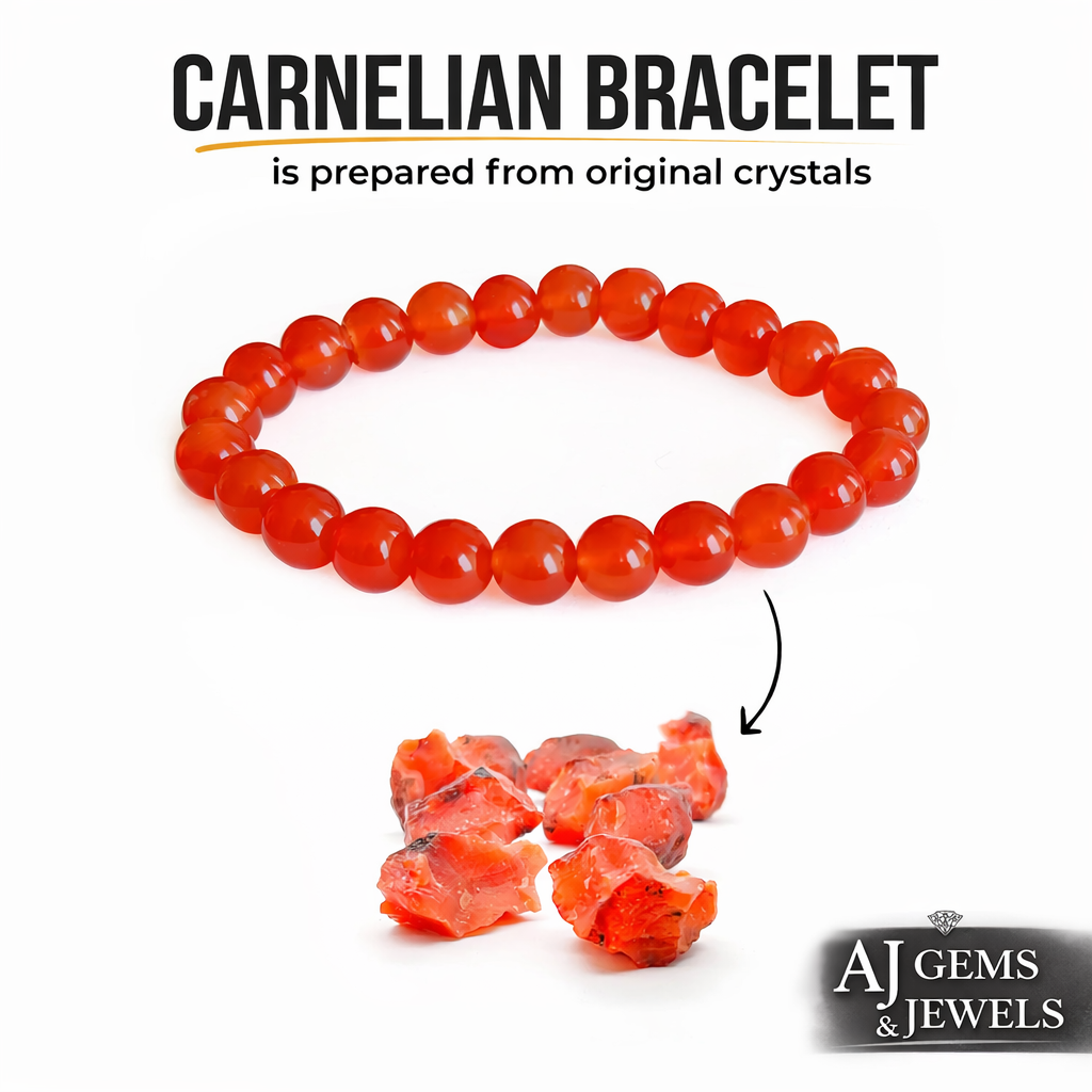 Natural Carnelian Bracelet – Power, Motivation & Success