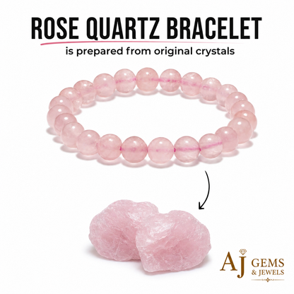 Natural Rose Quartz Bracelet
