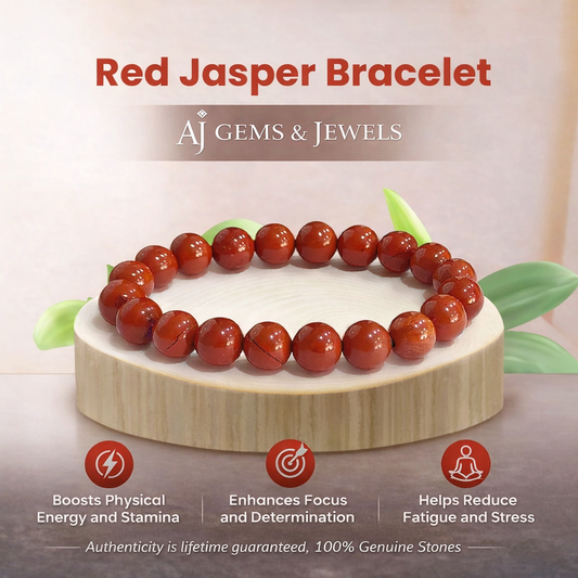 Natural Red Jasper Bracelet – Strength, Focus & Fatigue Reduction