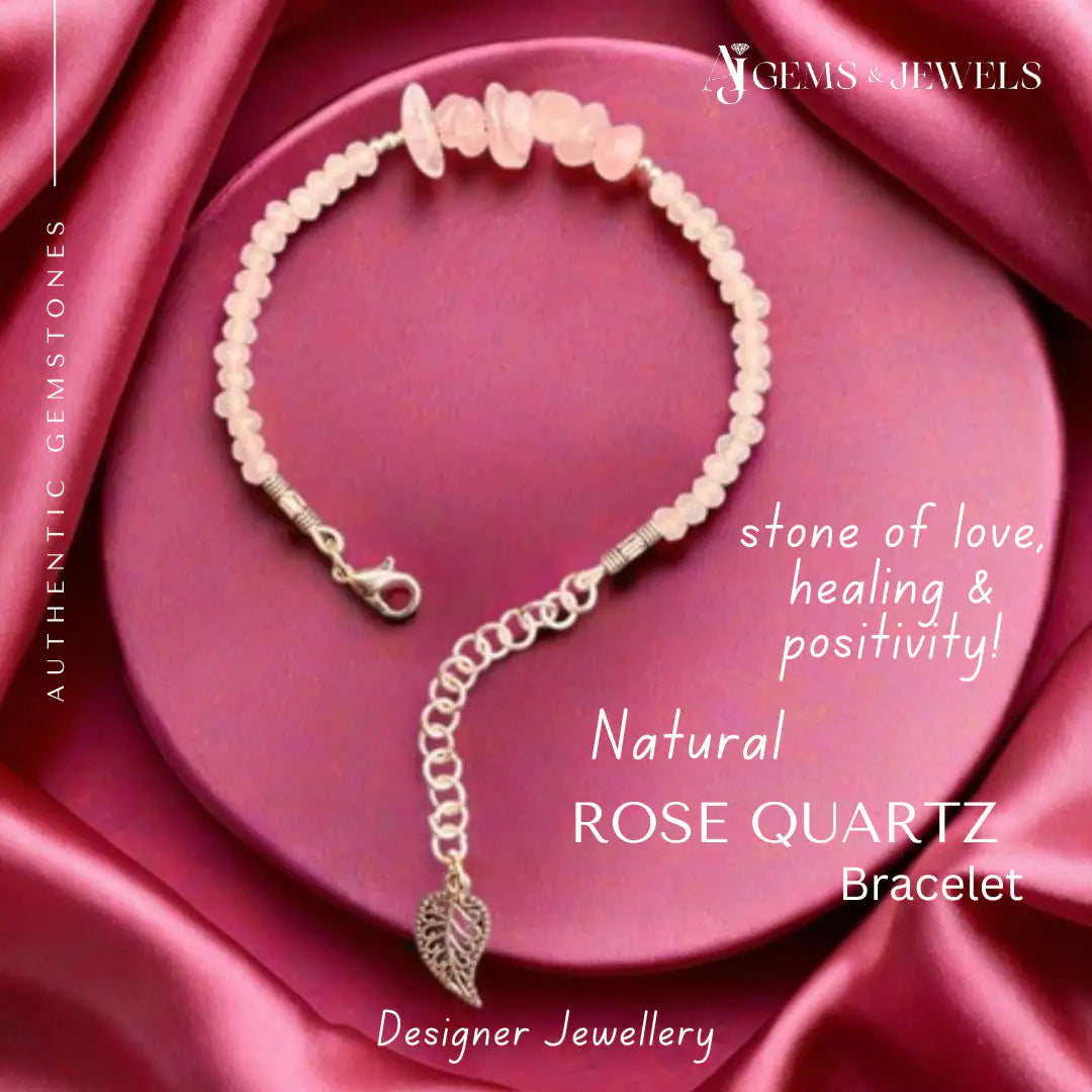 Natural Rose Quartz Bracelet – A Token of Love & Healing!