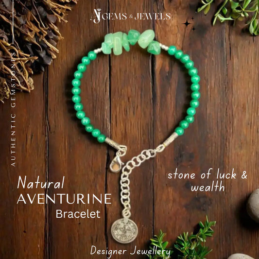 Natural Aventurine Bracelet – Stone of Prosperity, Healing & Opportunity!