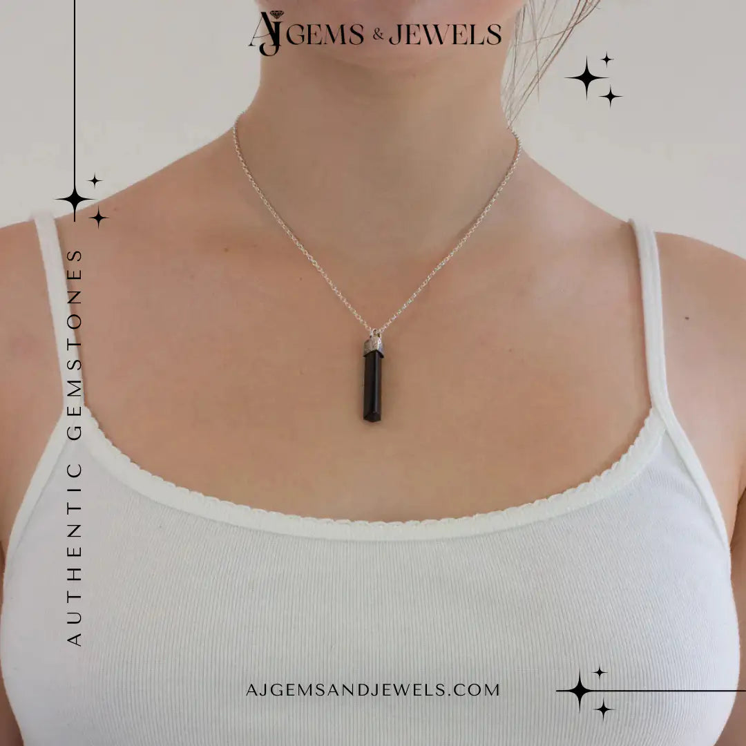 Natural Black Tourmaline Pendant