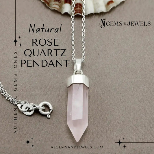 Natural Rose Quartz Pendant