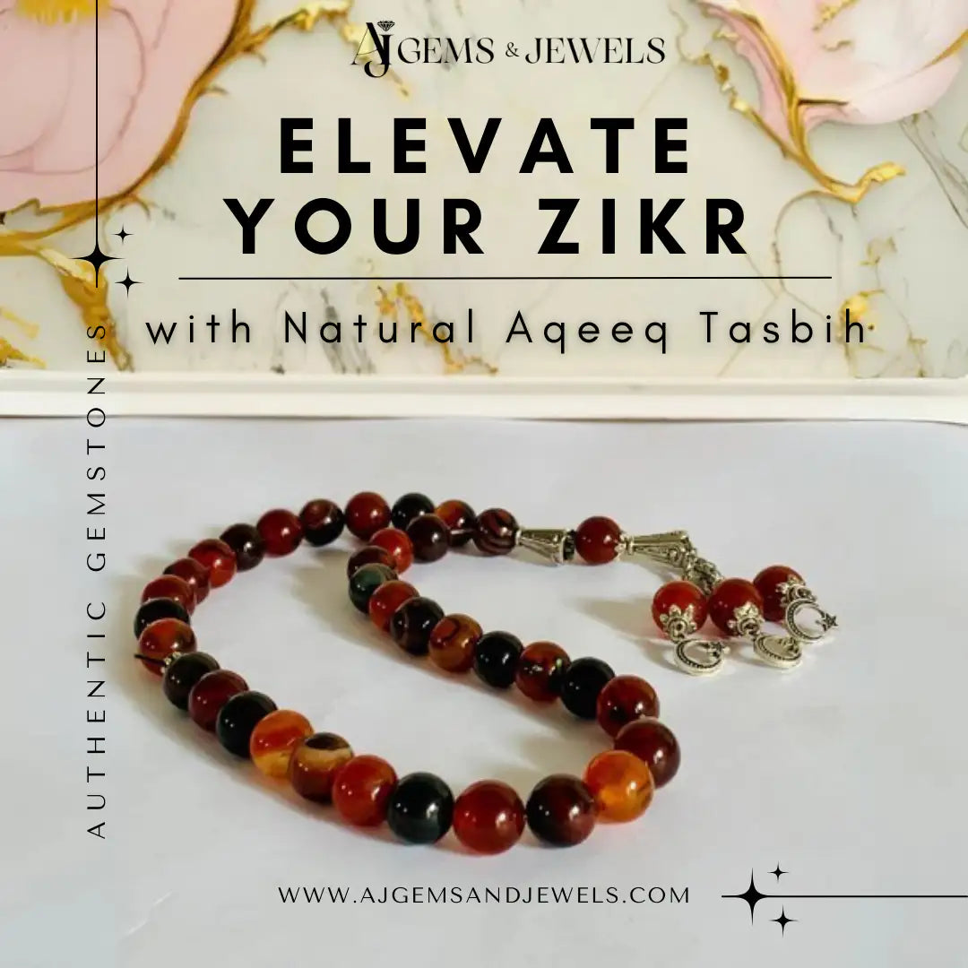 Natural Sulemani Aqeeq Tasbih