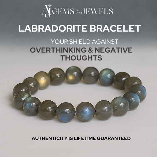 NATURAL LABRADORITE BRACELET - YOUR SHIELD AGAINST OVERTHINKING AND NEGATIVE ENERGIES