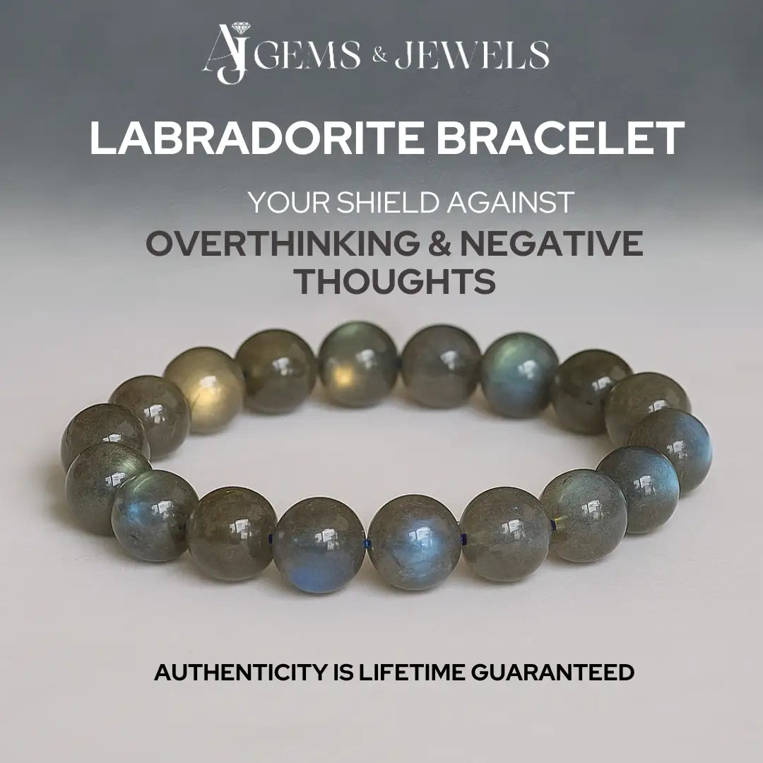 NATURAL LABRADORITE BRACELET - YOUR SHIELD AGAINST OVERTHINKING AND NEGATIVE ENERGIES