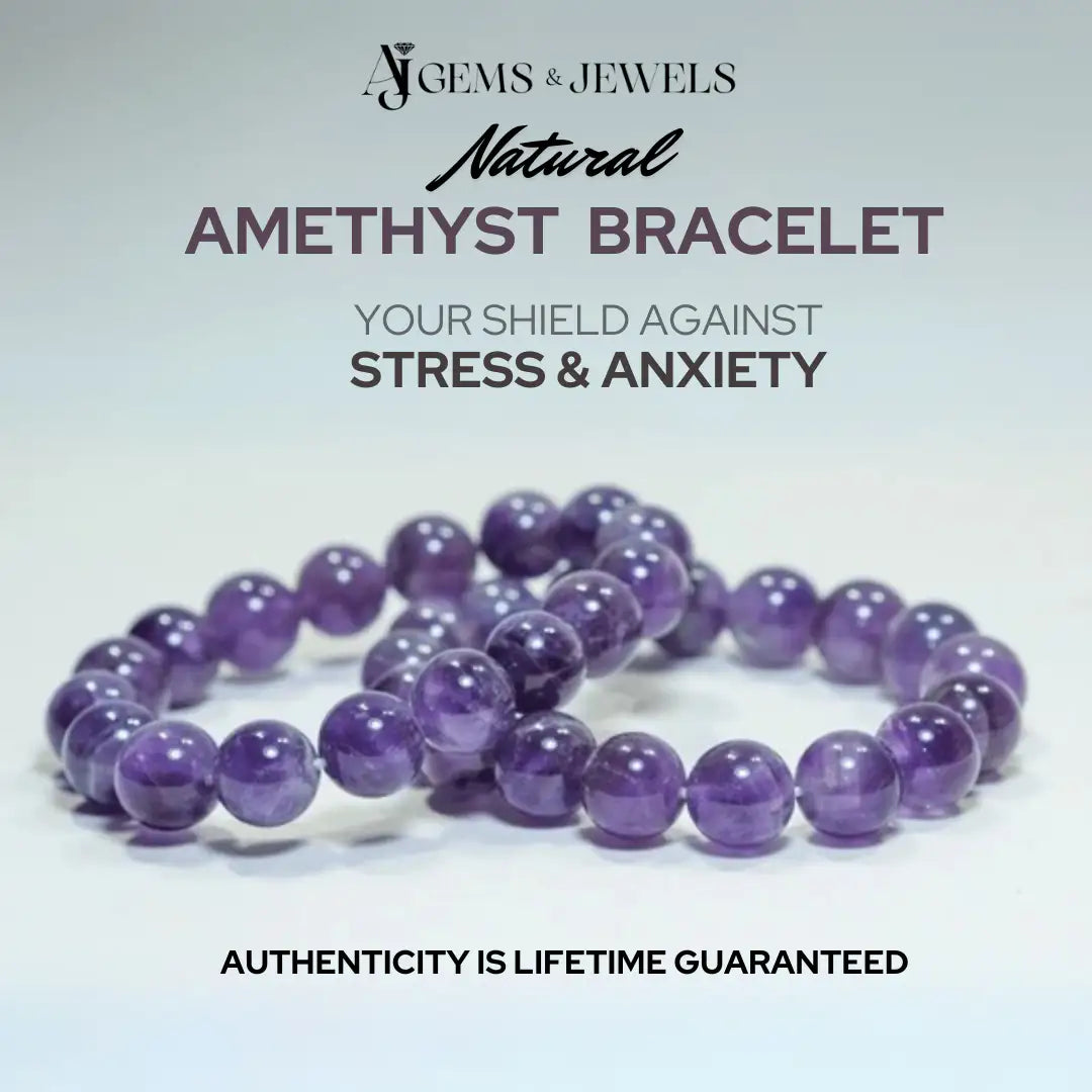 NATURAL AMETHYST BRACELET - YOUR SHIELD AGAINST STRESS & ANXIETY